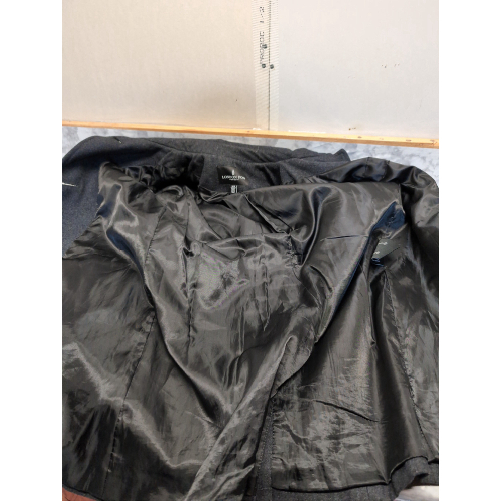 London Fog Wool Charcoal Black Women Dressy Peacoat Size M Quiet Luxury Oldmoney - Picture 6 of 11